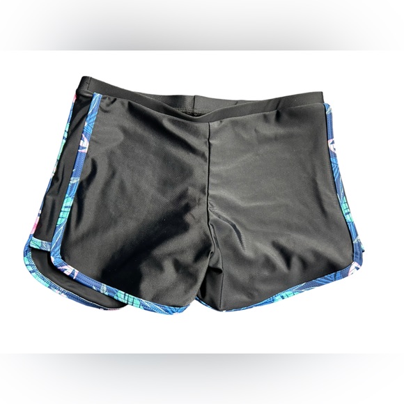 SOLY HUX Girl's Tropical Print swim beach cover up top w dry easy boy shorts NWT - Picture 2 of 3